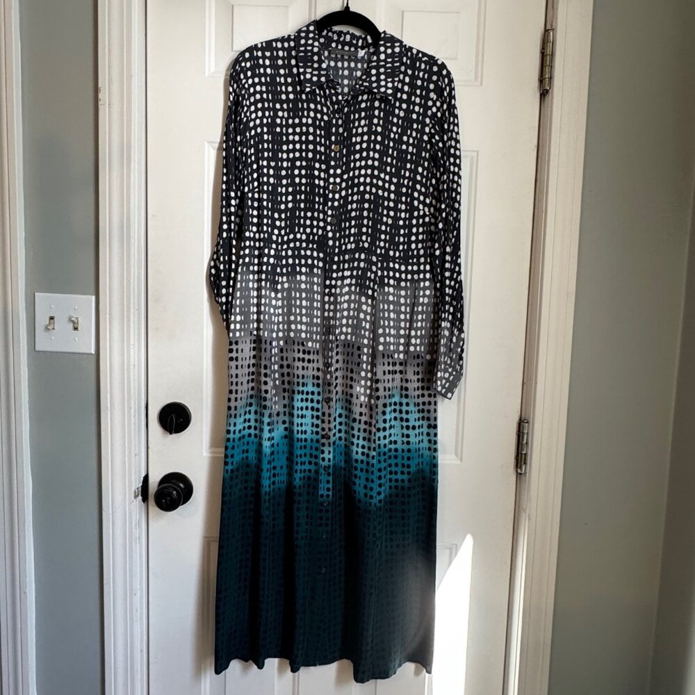 Mint Velvet Ombre shirt dress POCKETS | US 8